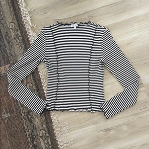 & Other Stories Lettuce Edge Striped Tee